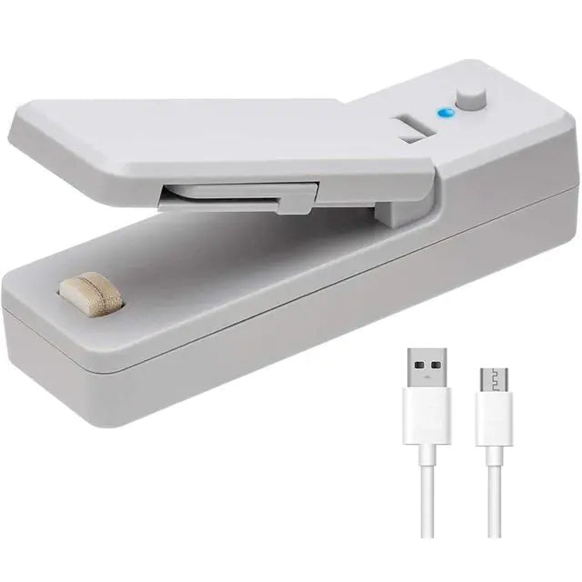 2 IN 1 Mini Bag Sealer Heat Sealers With Cutter Knife Rechargeable Portable