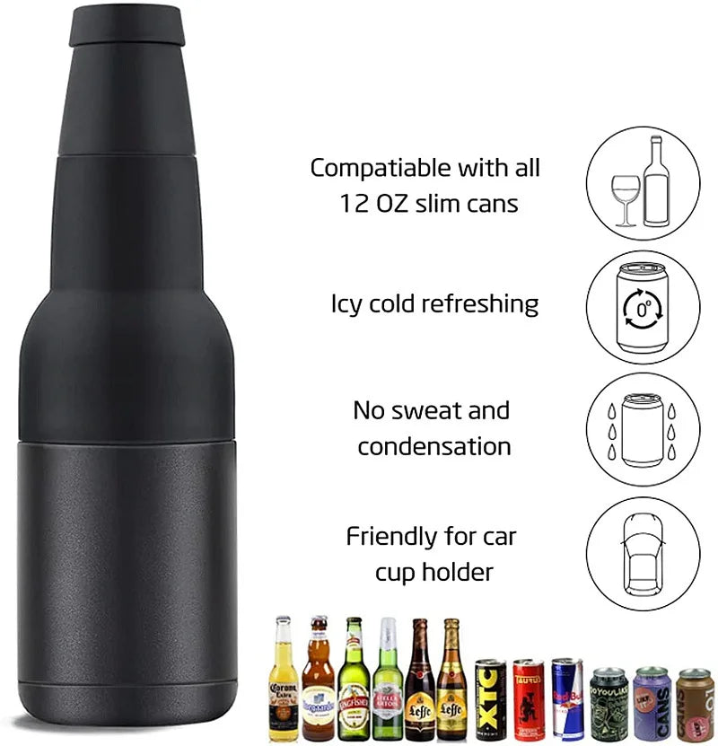 3 in 1 Stainless Steel Beer Holder with Opener