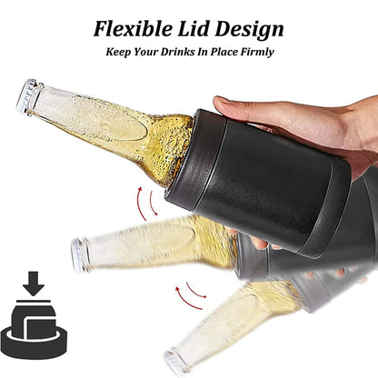 3 in 1 Stainless Steel Beer Holder with Opener